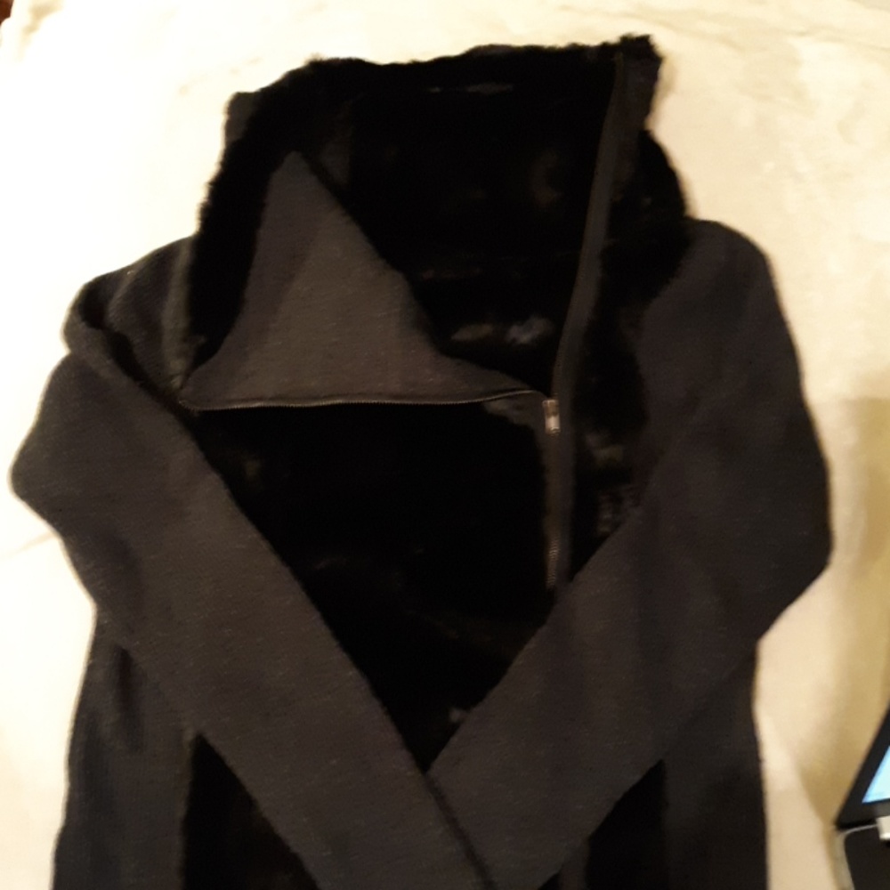 Ann Taylor Loft faux fur sweater